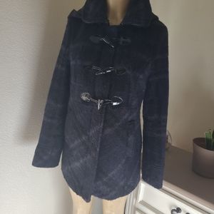 JONES NEW YORK WOOL COAT WITH REMOVABLE HOODIE SIZE SMALL